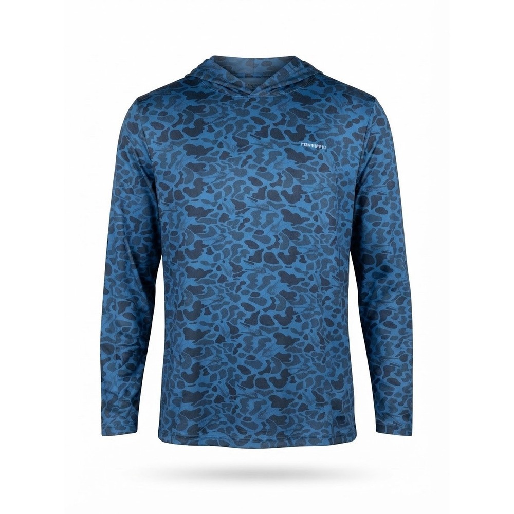 Fish Hippie Co Light Hoodie Xl Mens Fishing Outdoor Blue Graphic Long Sleeve